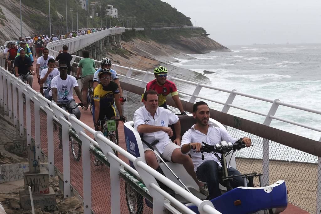 Ciclovia Tim Maia, em São Conrado, corre o risco de desabar mais uma vez