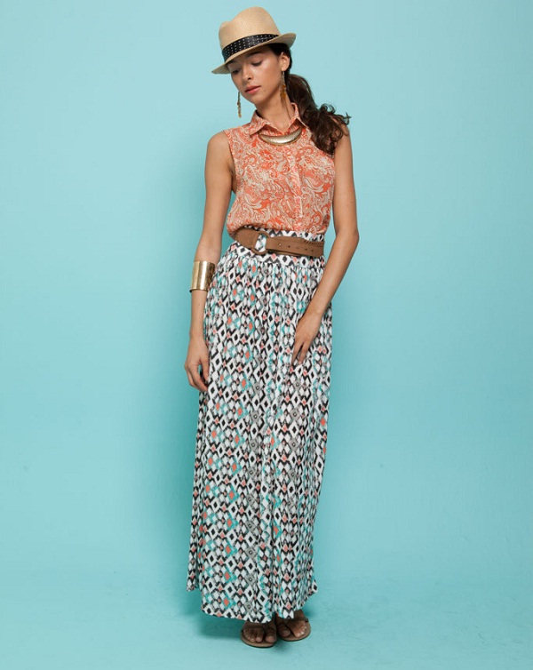 Blusa: R$ 89,90. Saia: R$ 79,90. Avenida Maracan&acirc;, 987, loja 2031, Shopping Tijuca, tel. 2264-2784.<br>