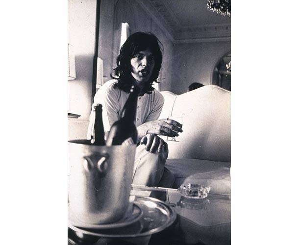 Mick Jagger no Hotel Copacabana Palace, em janeiro 1968. Cantor ficou um m&ecirc;s hospedado l&aacute; e voltou em dezembro do mesmo ano<br>