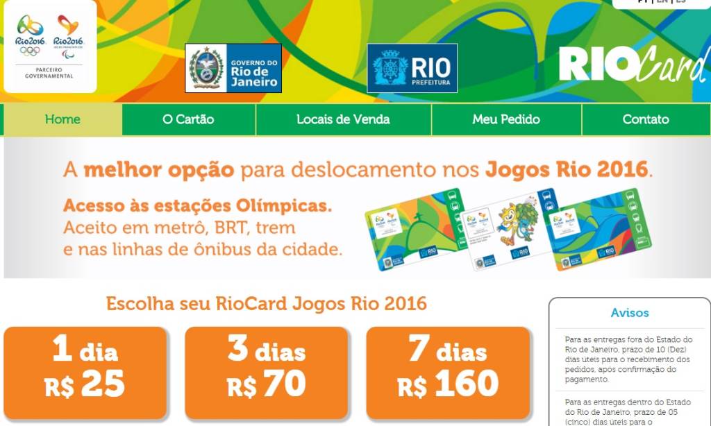 Riocard para a Olimpíada está à venda