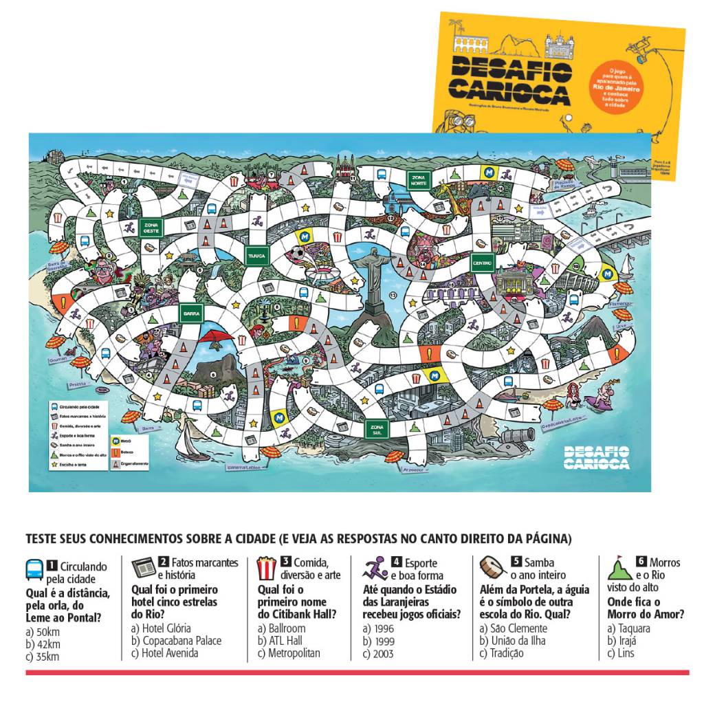 Jogo de tabuleiro testa conhecimentos sobre o Rio