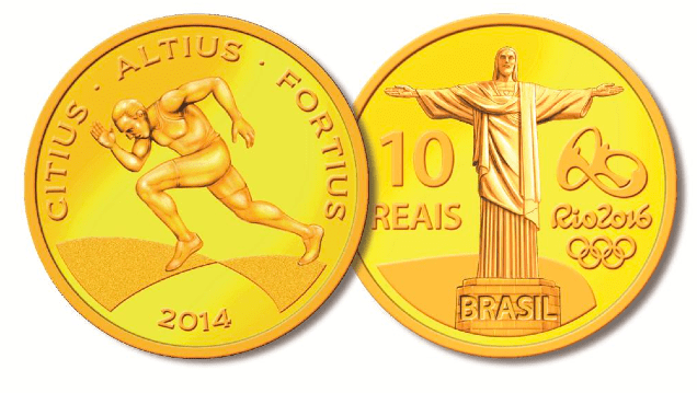 Moedas comemorativas dos Jogos Rio 2016