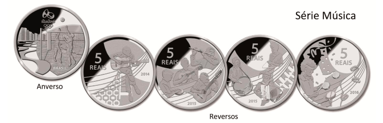 Moedas comemorativas dos Jogos Rio 2016 Moedas comemorativas dos Jogos Rio 2016
