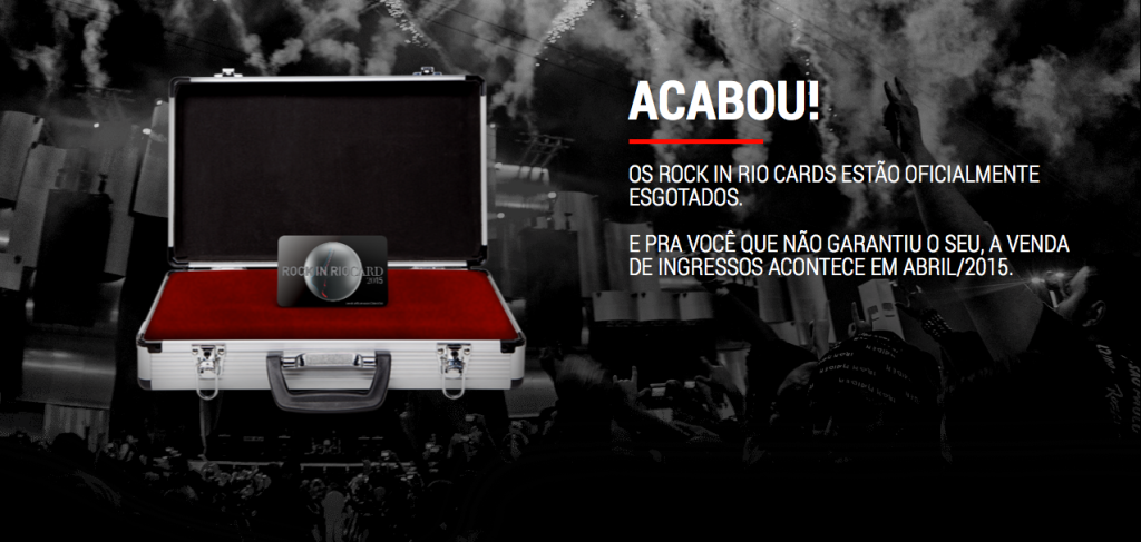 Rock in Rio Cards esgotam em menos de duas horas de venda