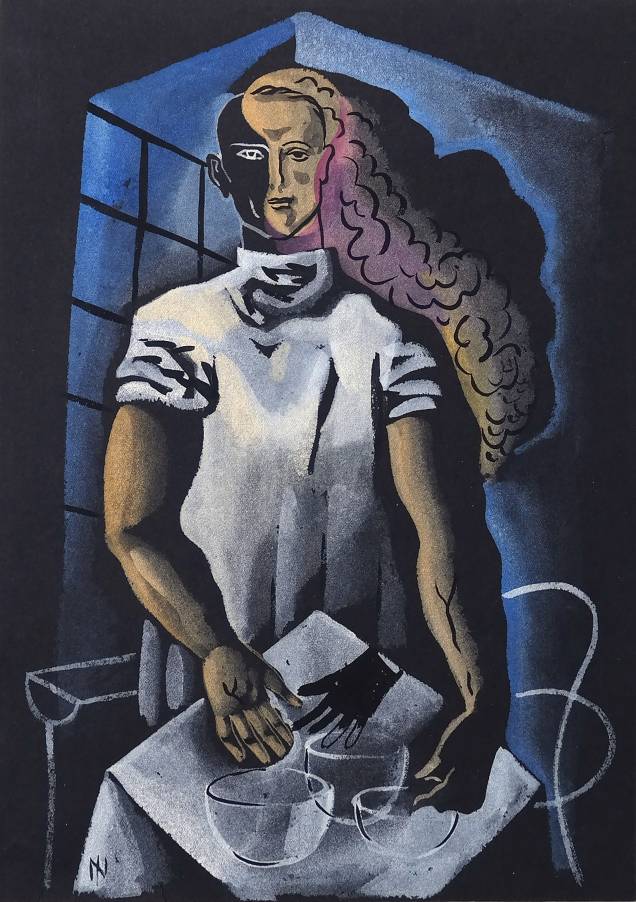 O Cirurgião (década de 20): guache sobre cartão preto, de Ismael Nery O Cirurgião (década de 20): guache sobre cartão preto, de Ismael Nery
