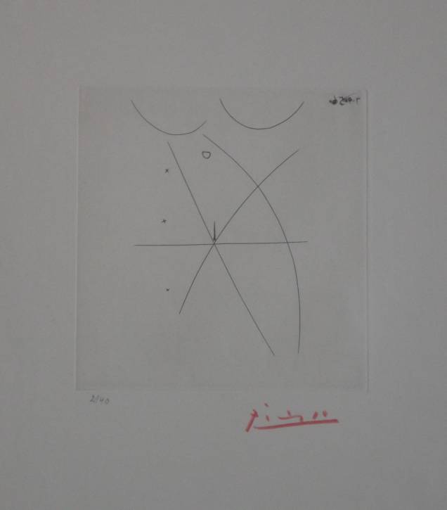 Gravura sem título de 1956: de Pablo Picasso Gravura sem título de 1956: de Pablo Picasso