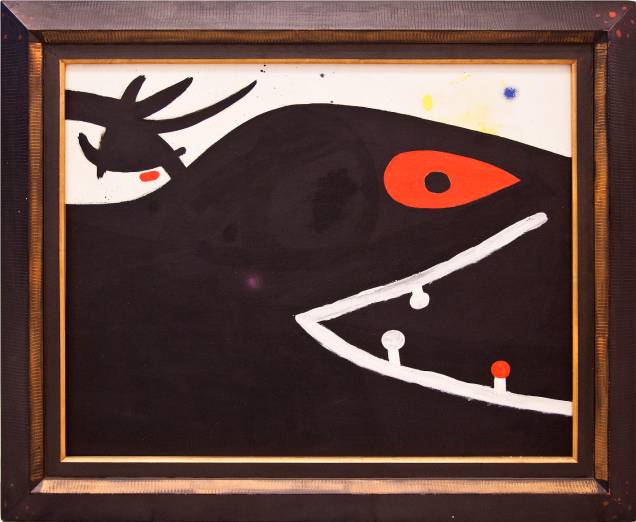 Tête (1974): óleo sobre tela, de Joan Miró Tête (1974): óleo sobre tela, de Joan Miró
