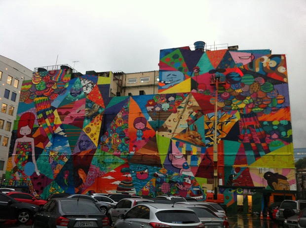 Trabalho do artista feito este ano em um muro da Zona Portuária.<br> Trabalho do artista feito este ano em um muro da Zona Portuária.<br>