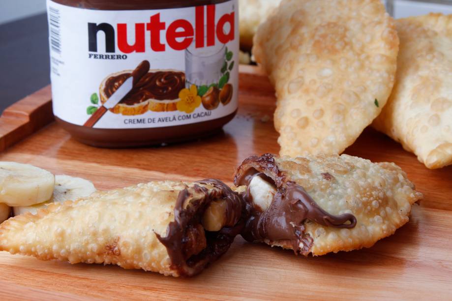 Pastel de Banana com Nutella do Bar do Adão