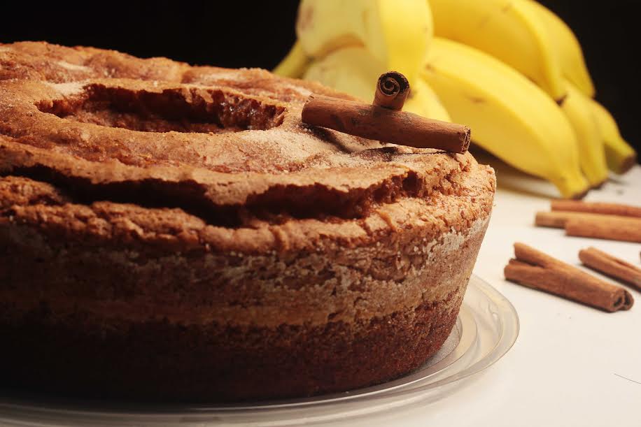 Bolo de banana com canela da Fábrica de Bolo da Vó Alzira