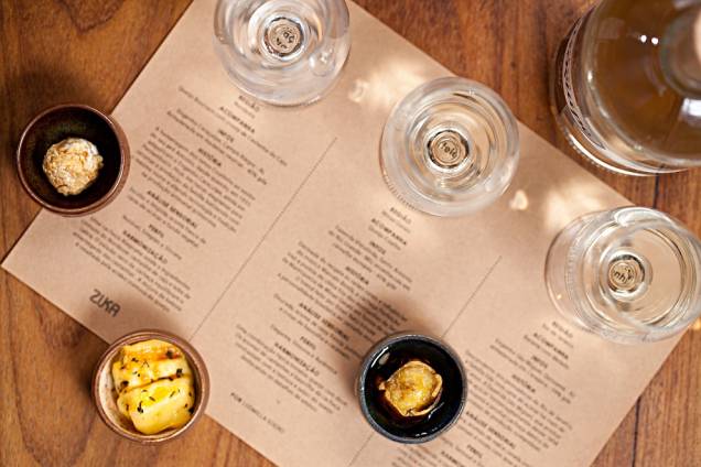 Menu degustação de cachaças: no Zuka Menu degustação de cachaças: no Zuka