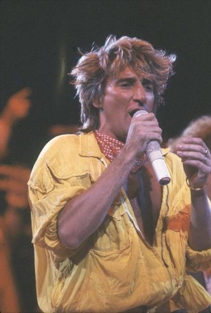 O show de Rod Stewart foi tido na época como um dos melhores do festival<br>