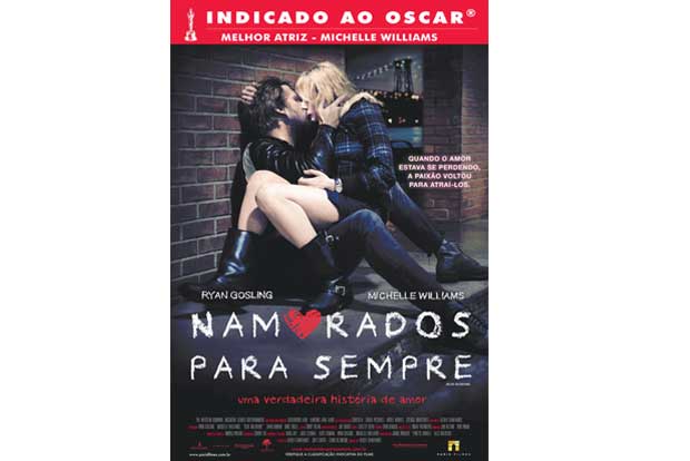 (Blue Valentine). O título faz propaganda enganosa, já que o filme mostra um relacionamento em decadência<br>