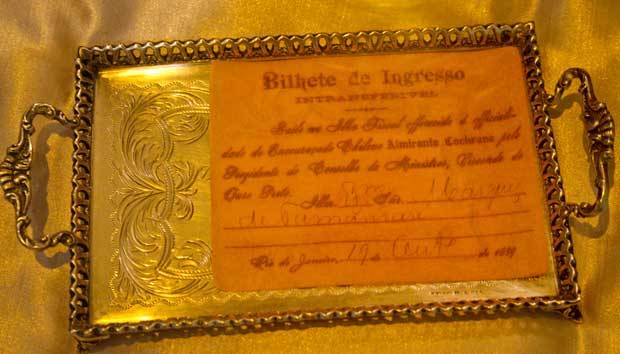 Disputad&iacute;ssimo, foi distribu&iacute;do apenas para a alta sociedade carioca no banquete promovido pela fam&iacute;lia imperial<br>