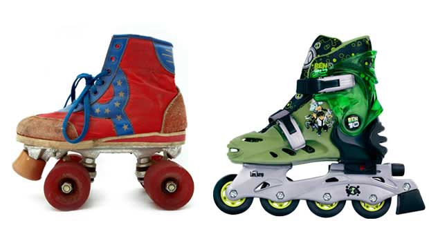 O patins tradicional, com quatro rodas paralelas, surgiu em 1863, depois do inline, que foi patenteado em 1819! Mas foi com os patins de roda paralelas, mais fáceis de se equilibrar, que quem cresceu antes dos anos 90 brincou. Os patins inline viraram feb<br> O patins tradicional, com quatro rodas paralelas, surgiu em 1863, depois do inline, que foi patenteado em 1819! Mas foi com os patins de roda paralelas, mais fáceis de se equilibrar, que quem cresceu antes dos anos 90 brincou. Os patins inline viraram feb<br>