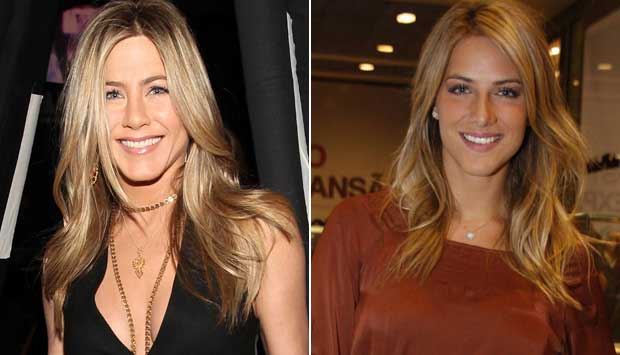 Giovanna Ewbank se parece muito com a atriz Jennifer Aniston: os olhos, o sorriso, o cabelo...<br>