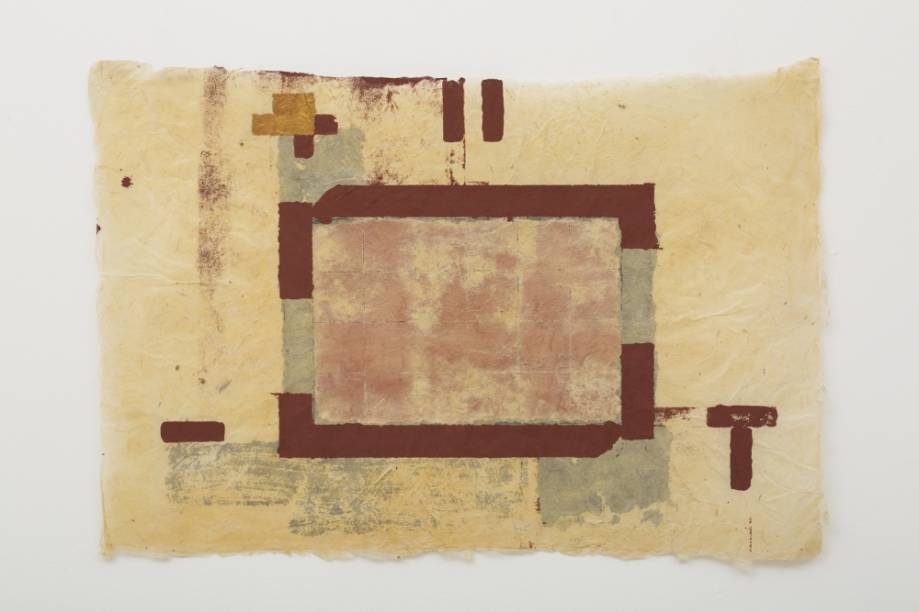 Obra de Antonio Dias: produzida durante uma viagem do artista ao Nepal Obra de Antonio Dias: produzida durante uma viagem do artista ao Nepal