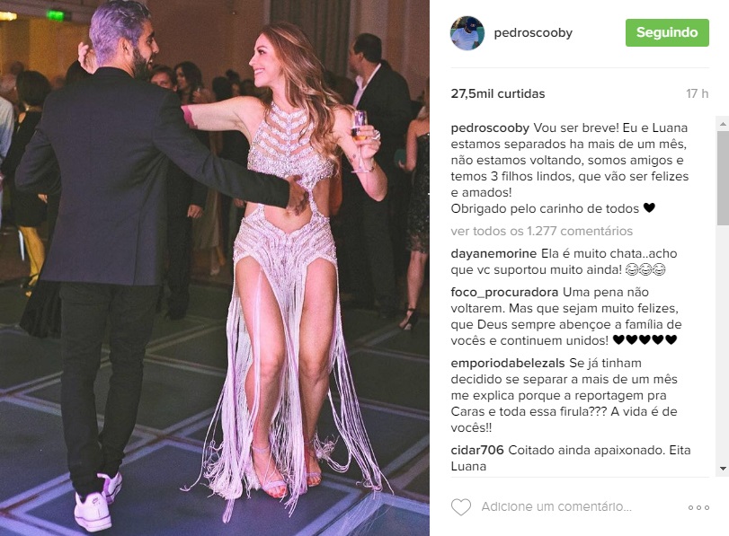 Casamento de Luana Piovani e Pedro Scooby chega mesmo ao fim