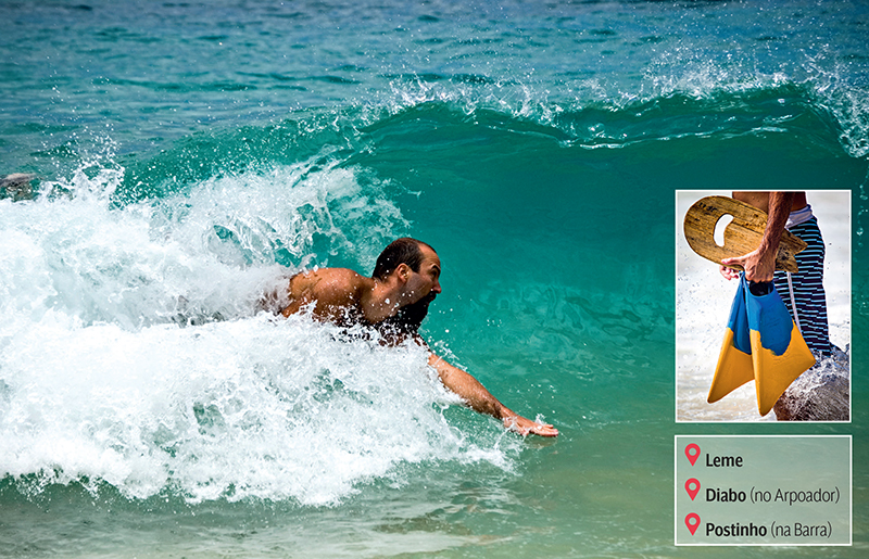 Bodysurf, o clássico ‘jacaré’, ganha adeptos no Rio