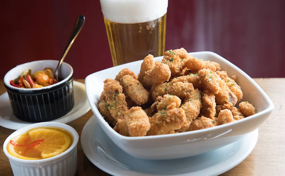 Barriga de porco do céu: deliciosas tiras à milanesa, a R$ 42,00