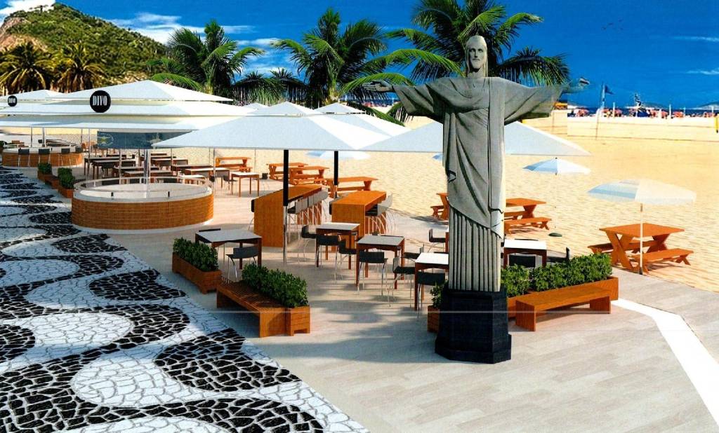 Instalada no Leme, réplica do Cristo Redentor será removida