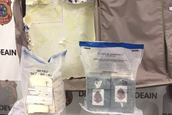 PF prende homem com 8,6 quilos de cocaína no Galeão