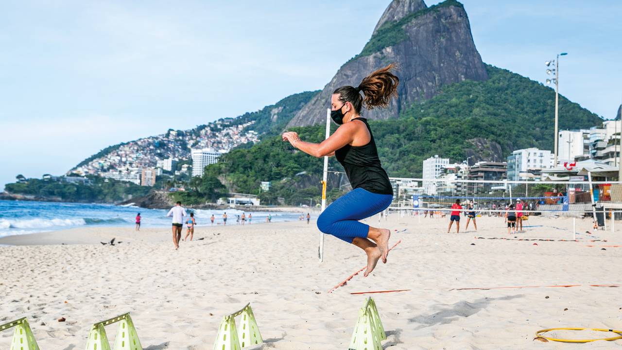 Academia na praia