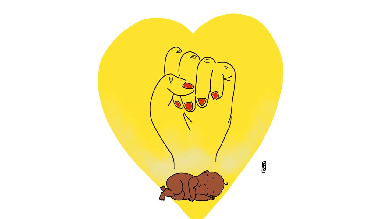 Ilustração a partir da arte do disco AmarElo, de Emicida.