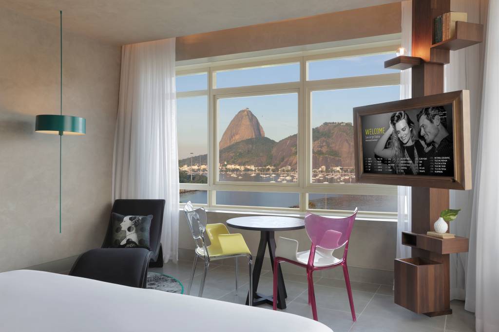 Suite Bossa n´Sugar Quarto com vista para o Pão de Açúcar