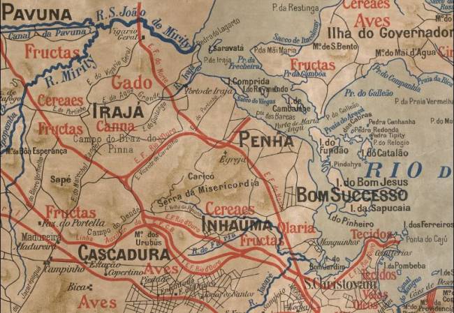 Mapa do Distrito Federal cidade do Rio de Janeiro Olavo Freire 1911 Mapa da Zona da leopoldina em 1911