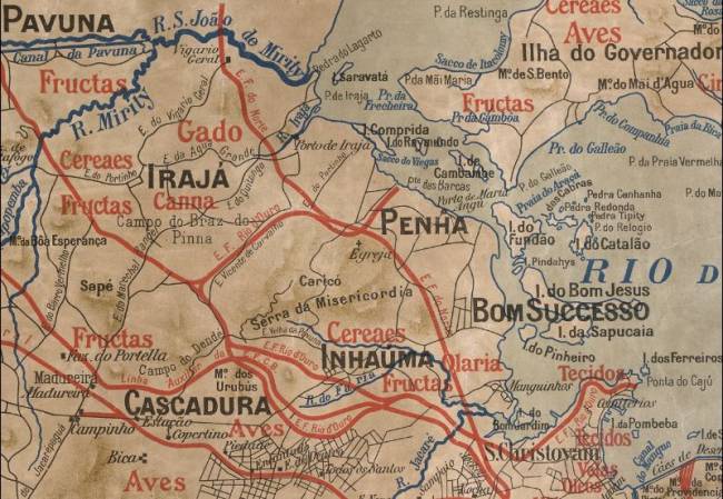 Mapa da Zona da leopoldina em 1911