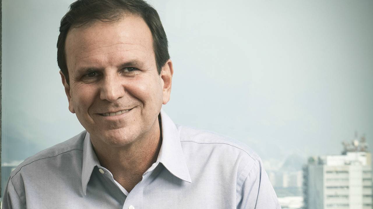 A imagem mostra o prefeito eduardo paes