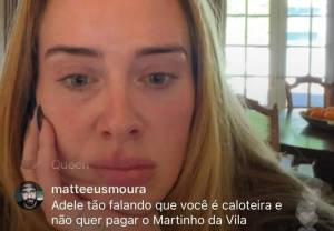 adele martinho 03 Print de tela de live da cantora Adele no Instagram