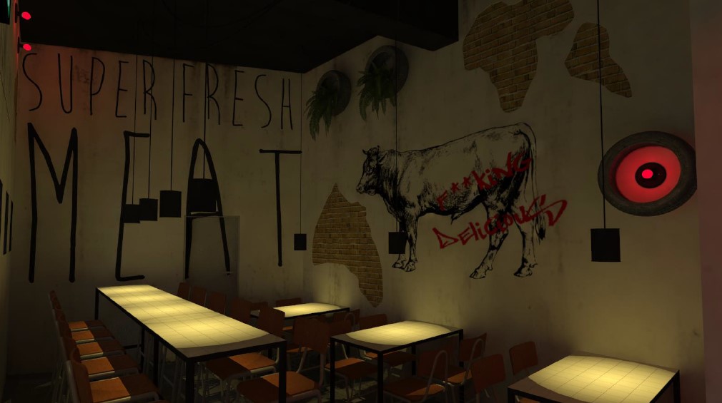 Projeto Encarnado Burger Botafogo – Divulgação (4) Encarnado: desenhos e referências ao estilo industrial