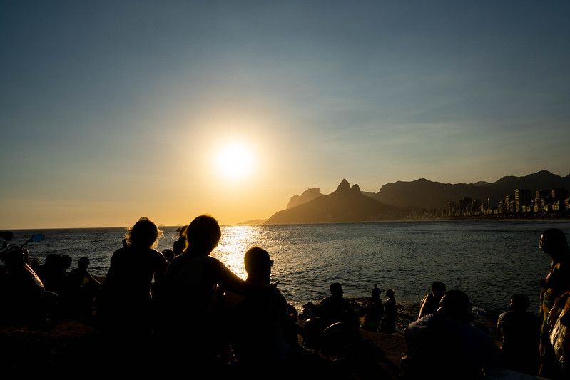 Por do sol no Arpoador