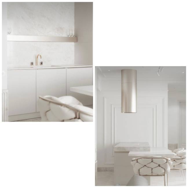 As imagens mostram ambientes com estilo All White.