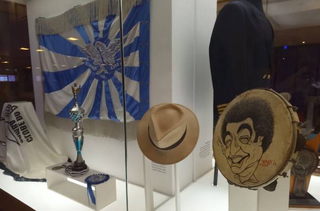 Objetos João Nogueira Foto dos objetos pessoais de João Nogueira no memorial do Imperator