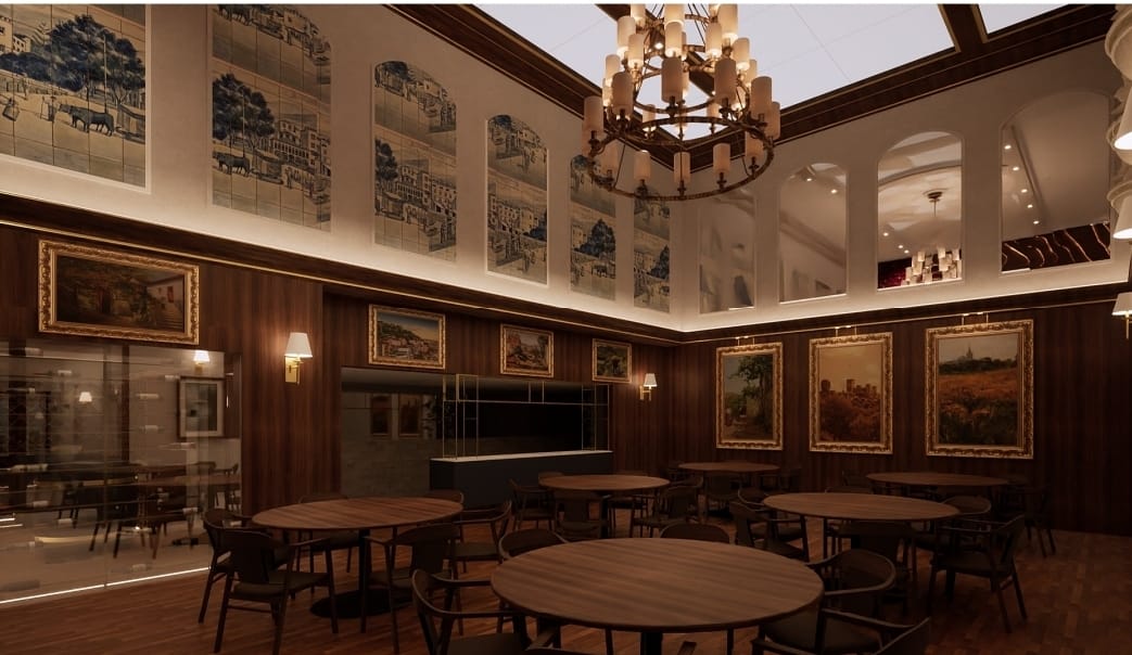 Nova casa: o sal&atilde;o principal ter&aacute; telas na parede, lembran&ccedil;a do extinto Atiquarius