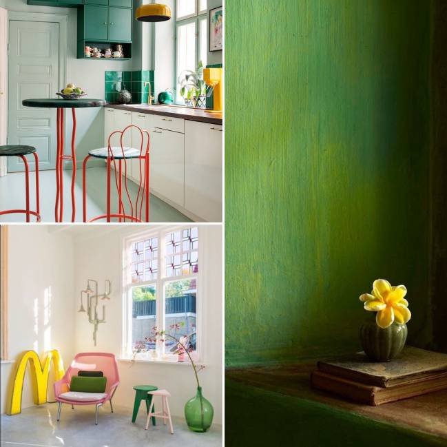 Decoração verde e amarelo