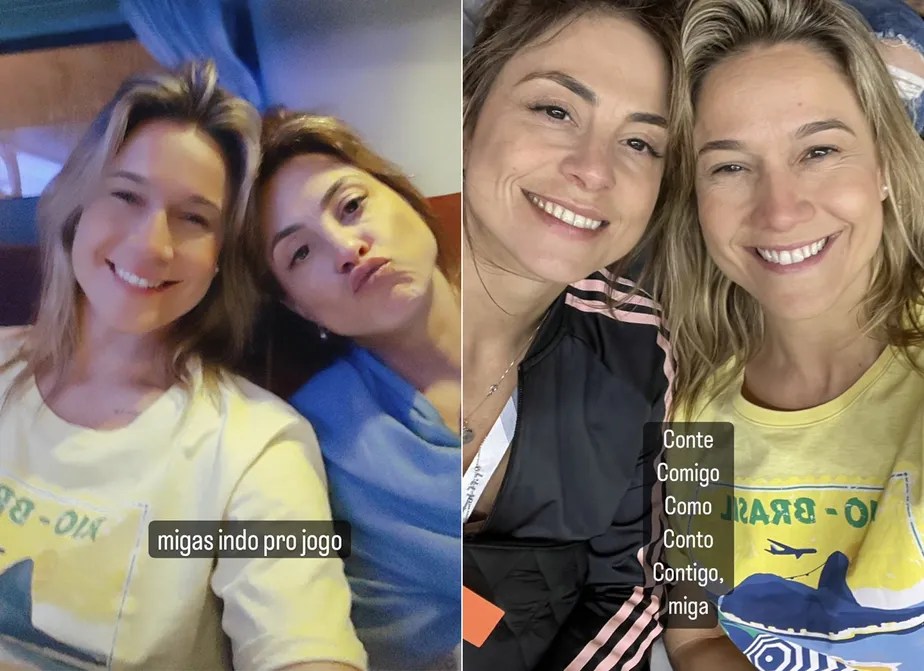 Foto mostra Fernanda Gentil e Priscila Montandon juntas