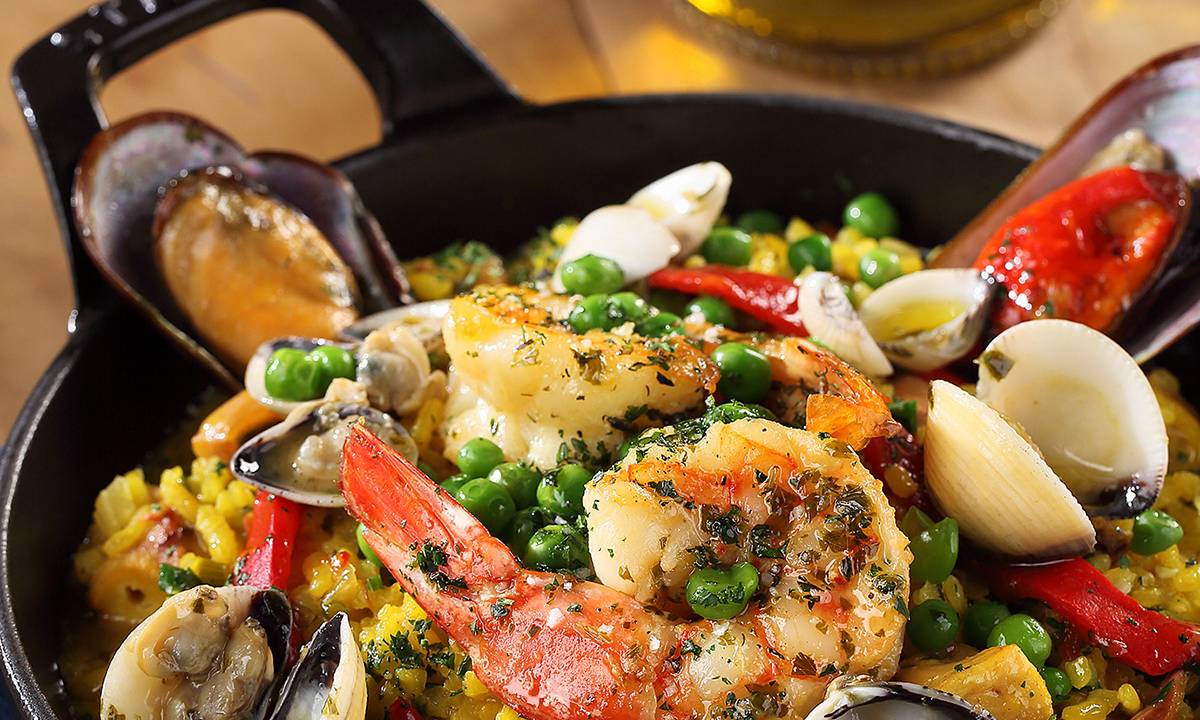 Frutos do mar: a paella da Adega Santiago representa o repertório ibérico