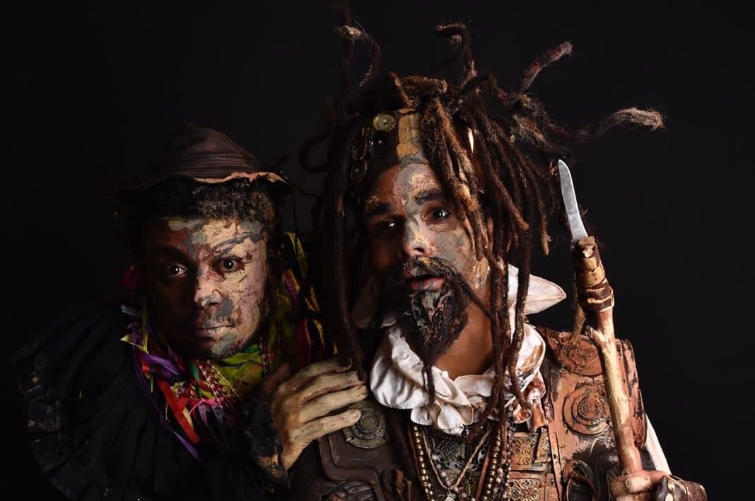 Danilo Moura e Lucas Leto caracterizados de Sancho Pança e Dom Quixote