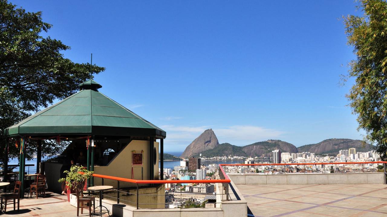 Foto mostra vista do Parque das Ruínas