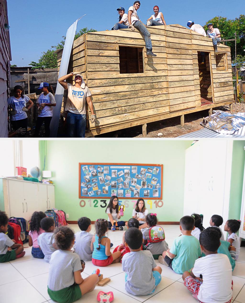 TETO-Alunos-em-Gramacho-(54).JPG Consciência participativa: cerca de 200 alunos do Santo Inácio se dedicam a atividades voluntárias, como aulas em escolas municipais e construção de casas em comunidades
