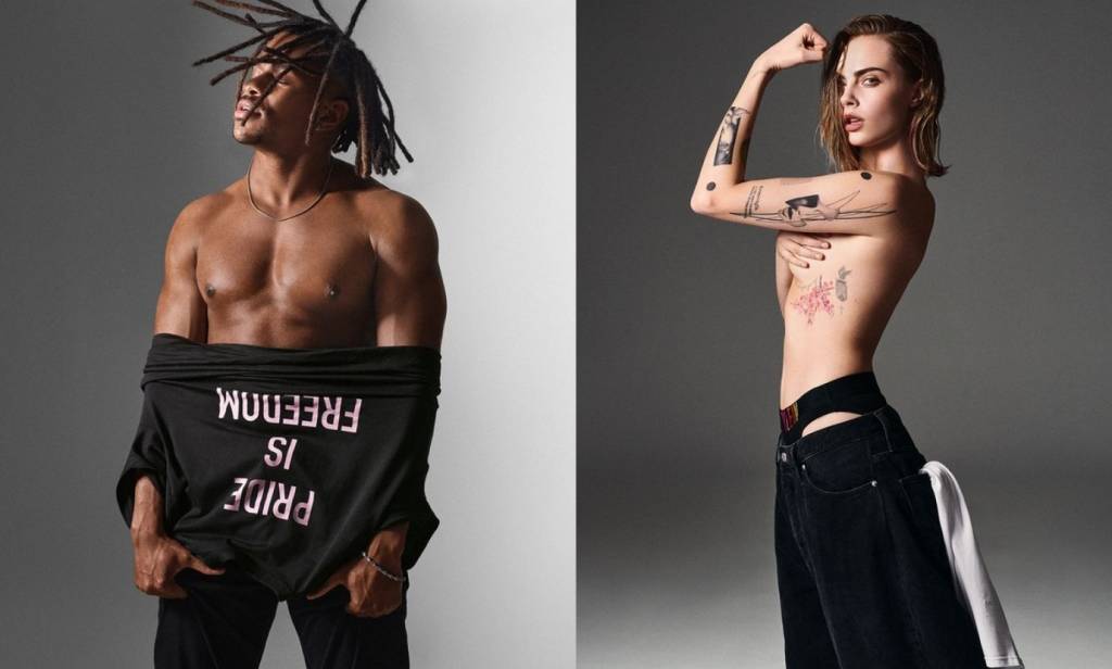 Atriz pansexual e ator gay estrelam campanha da Calvin Klein