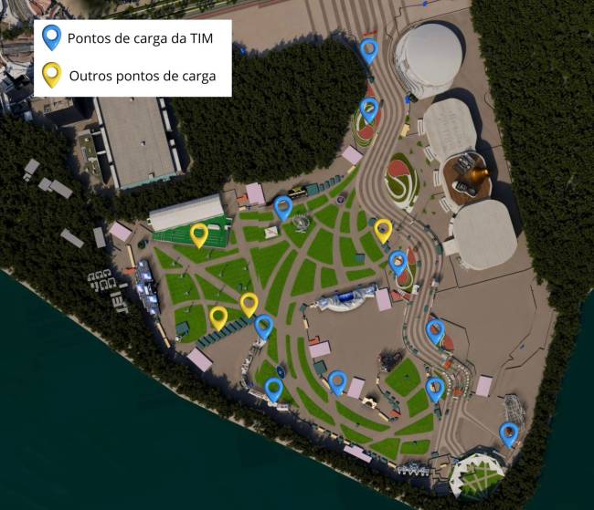 O mapa de milhões: onde colocar o celular para carregar na Cidade do Rock