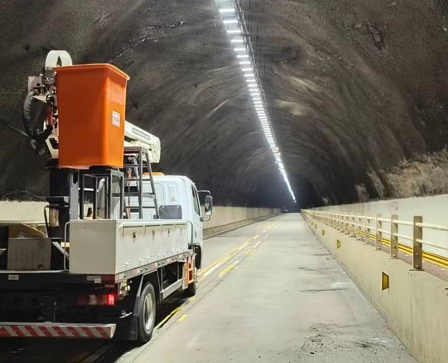 LED: trechos do túnel fechados das 22h às 5h