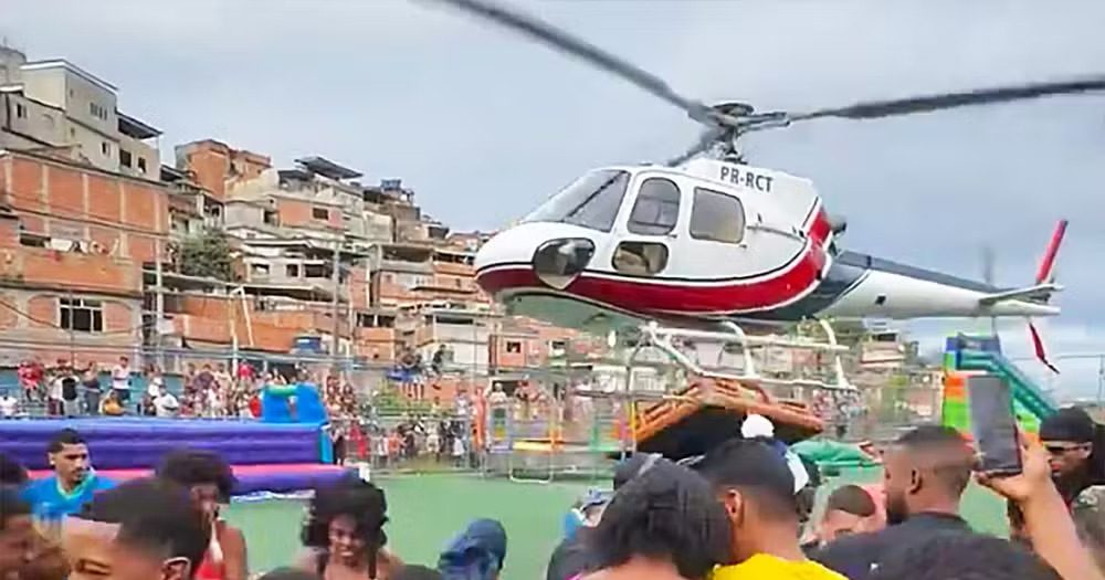 Mais uma polêmica: rapper Oruam “causa” ao pousar de helicóptero em favela
