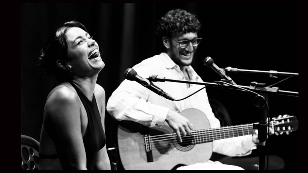 Sophie Charlotte e Tom Veloso na sala Charles, no Emiliano Rio