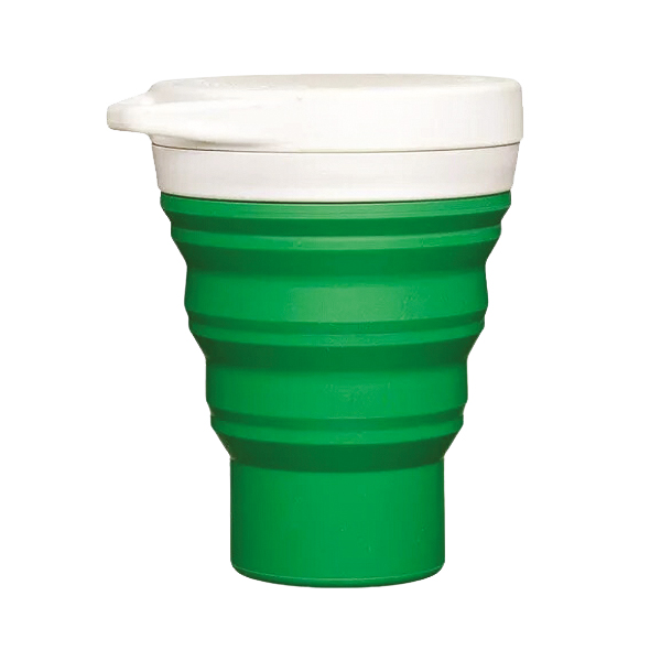 Copo retr&aacute;til reutiliz&aacute;vel de silicone. Menos 1 Lixo, cantoeco.com.br. (R$ 56,00)